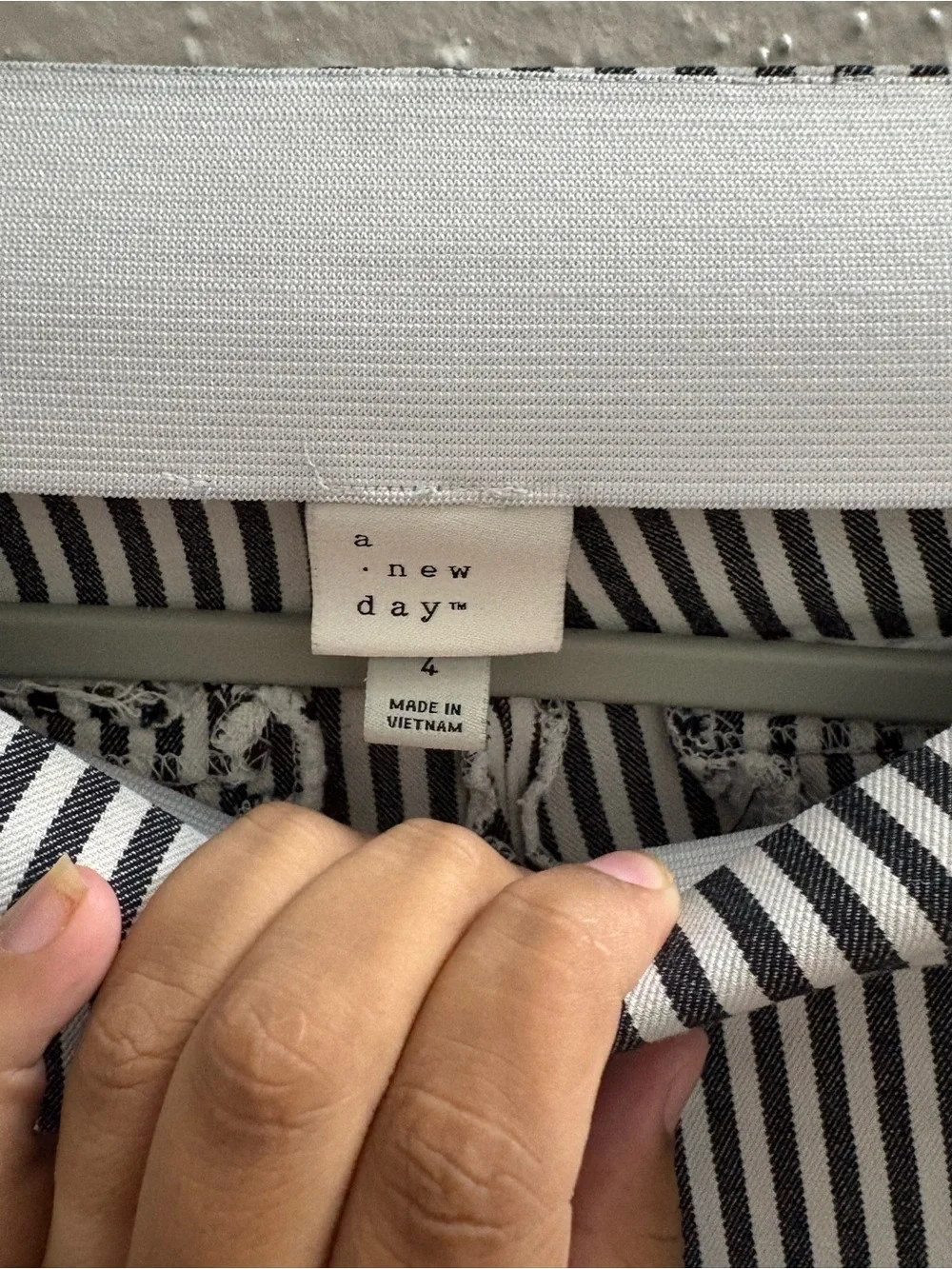 Striped Black & White Kids Leggings